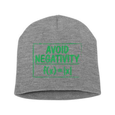 Avoid Negativity Funny Math Problem Engineer Short Acrylic Beanie