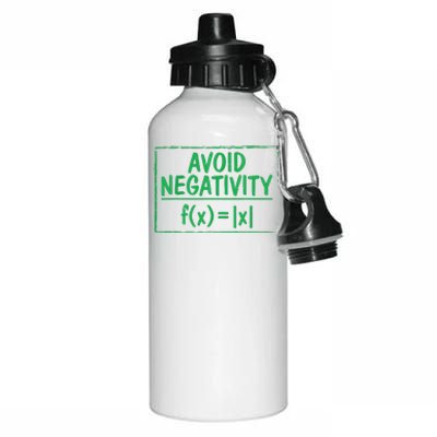 Avoid Negativity Funny Math Problem Engineer Aluminum Water Bottle