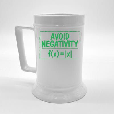 Avoid Negativity Funny Math Problem Engineer Beer Stein