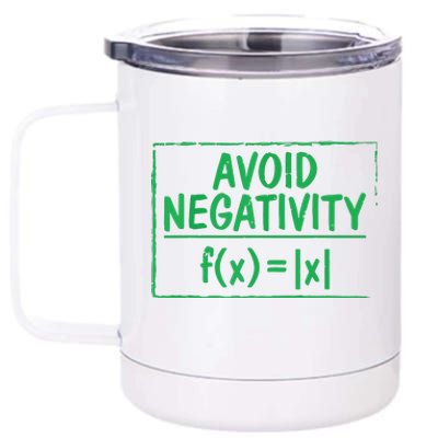 Avoid Negativity Funny Math Problem Engineer 12 oz Stainless Steel Tumbler Cup