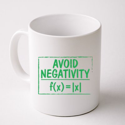 Avoid Negativity Funny Math Problem Engineer Coffee Mug