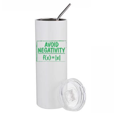 Avoid Negativity Funny Math Problem Engineer Stainless Steel Tumbler