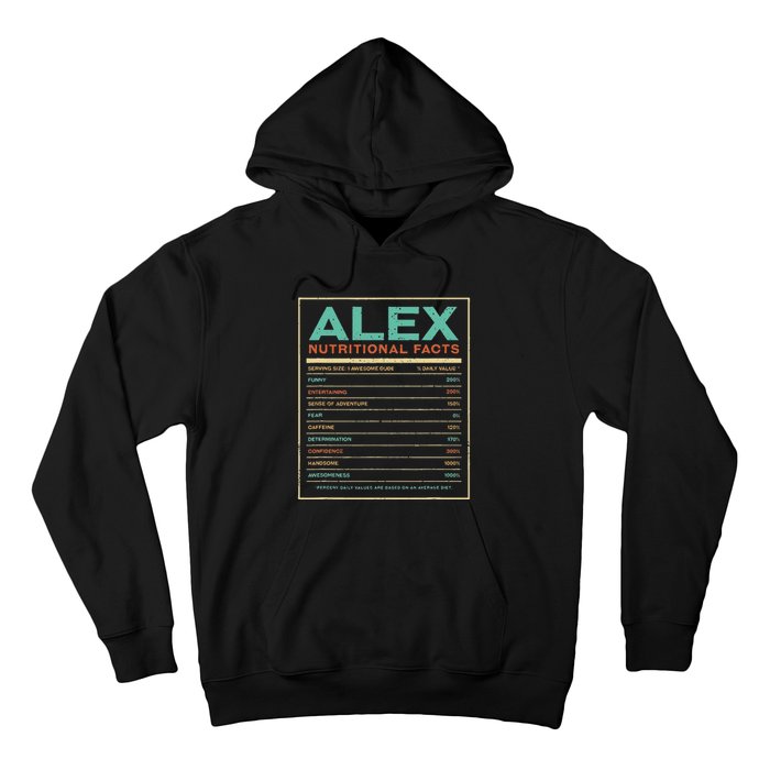 Alex Nutrition Facts Funny Personalized Name Hoodie