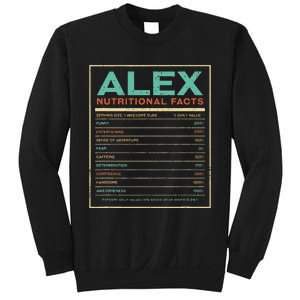 Alex Nutrition Facts Funny Personalized Name Sweatshirt