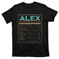 Alex Nutrition Facts Funny Personalized Name T-Shirt