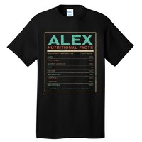 Alex Nutrition Facts Funny Personalized Name Tall T-Shirt