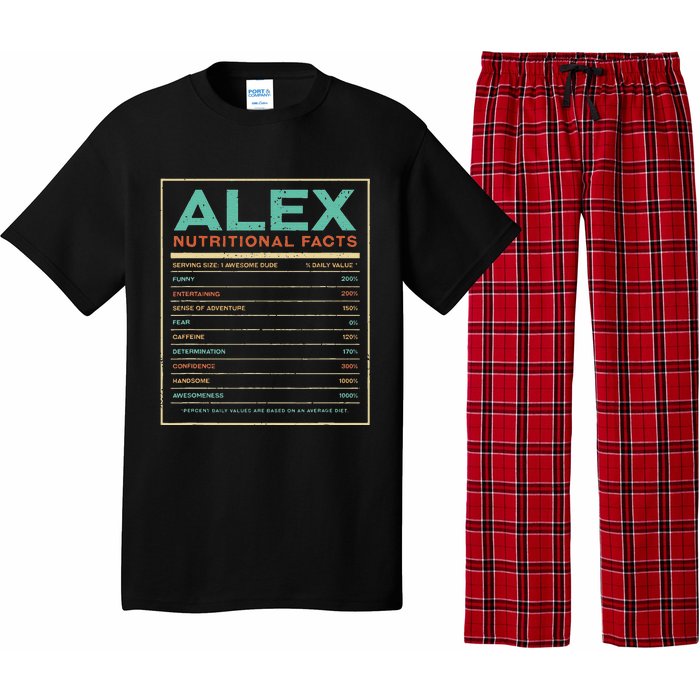 Alex Nutrition Facts Funny Personalized Name Pajama Set