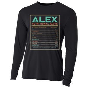 Alex Nutrition Facts Funny Personalized Name Cooling Performance Long Sleeve Crew