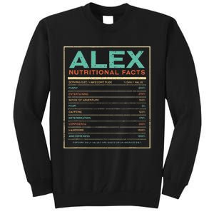 Alex Nutrition Facts Funny Personalized Name Tall Sweatshirt