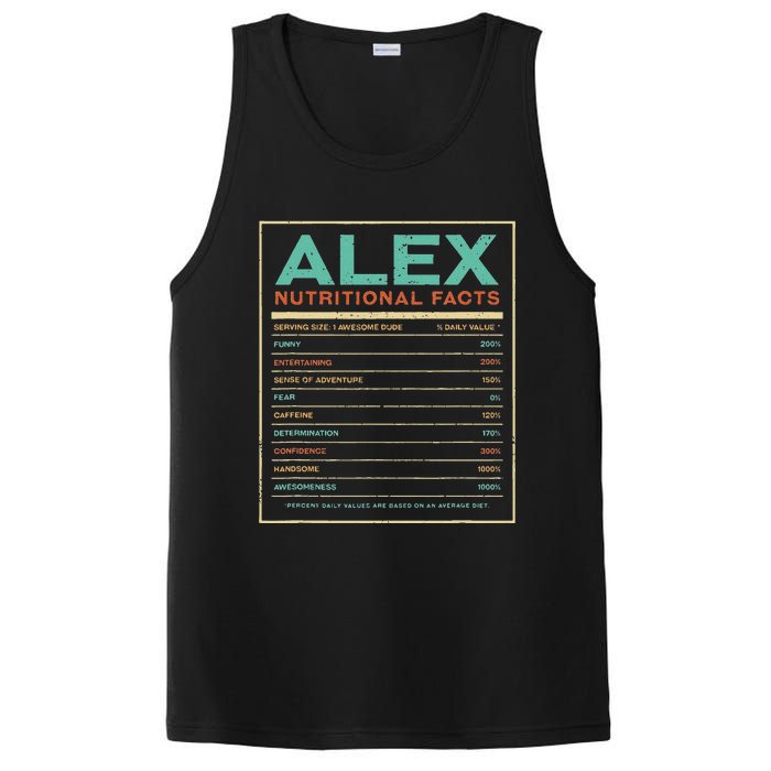 Alex Nutrition Facts Funny Personalized Name PosiCharge Competitor Tank