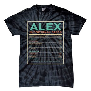 Alex Nutrition Facts Funny Personalized Name Tie-Dye T-Shirt