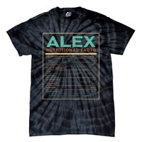 Alex Nutrition Facts Funny Personalized Name Tie-Dye T-Shirt