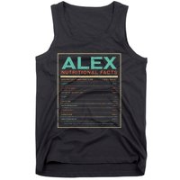 Alex Nutrition Facts Funny Personalized Name Tank Top