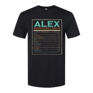 Alex Nutrition Facts Funny Personalized Name Softstyle CVC T-Shirt