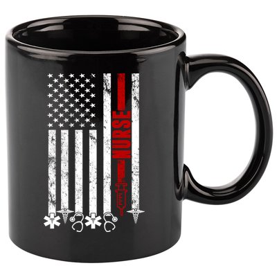 American Nurse Flag RN Nurse 11oz C Handle Ceramic Mug
