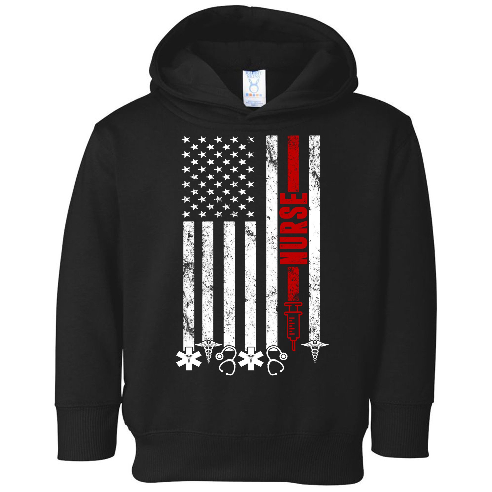 American Nurse Flag RN Nurse Toddler Hoodie