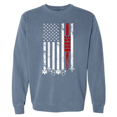 American Nurse Flag RN Nurse Garment-Dyed Sweatshirt