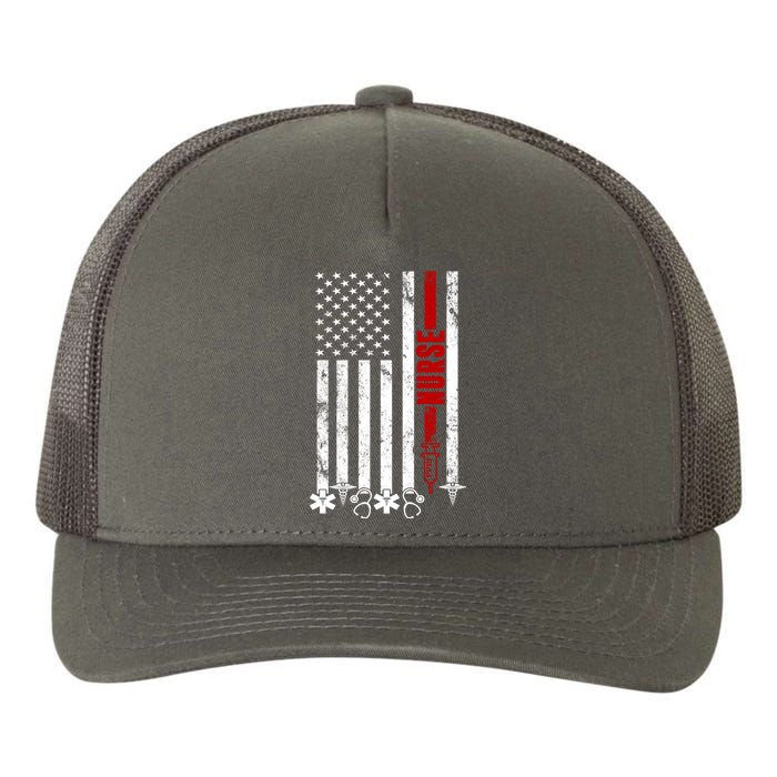 American Nurse Flag RN Nurse Yupoong Adult 5-Panel Trucker Hat