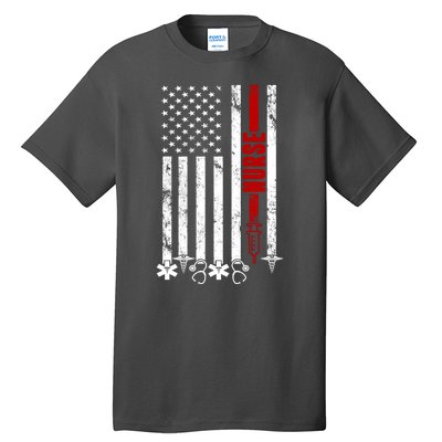 American Nurse Flag RN Nurse Tall T-Shirt