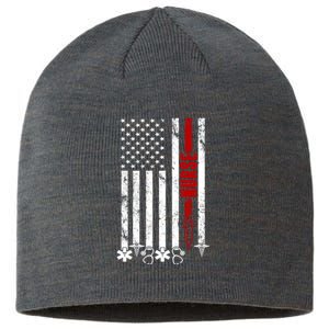 American Nurse Flag RN Nurse Sustainable Beanie