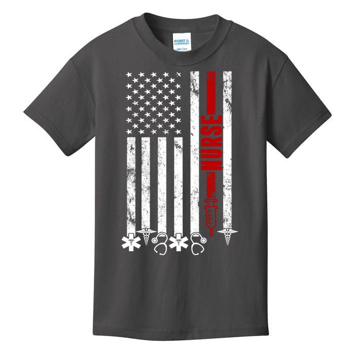 American Nurse Flag RN Nurse Kids T-Shirt