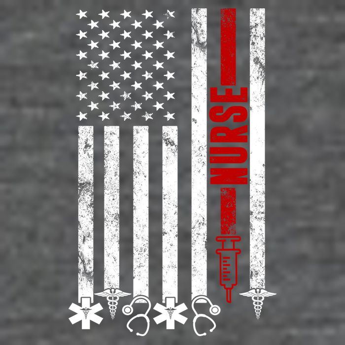 American Nurse Flag RN Nurse Zip Tote Bag