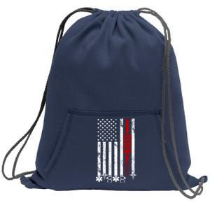 American Nurse Flag RN Nurse Sweatshirt Cinch Pack Bag