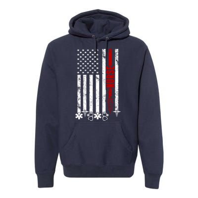 American Nurse Flag RN Nurse Premium Hoodie