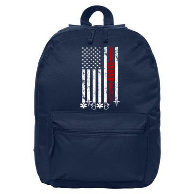 American Nurse Flag RN Nurse 16 in Basic Backpack