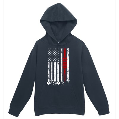 American Nurse Flag RN Nurse Urban Pullover Hoodie