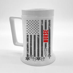 American Nurse Flag RN Nurse Beer Stein