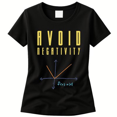 Avoid Negativity Funny Cool Mathematician Geek Gift Women's T-Shirt