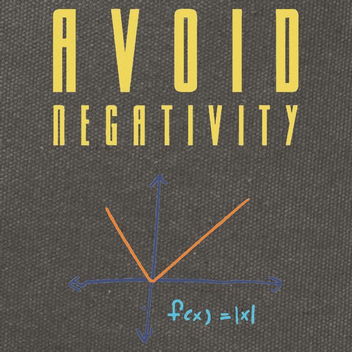 Avoid Negativity Funny Cool Mathematician Geek Gift Cotton Canvas Backpack