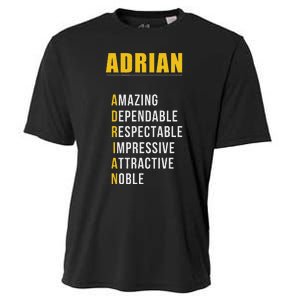 Adrian Name First Letter List Of Describing Words Cooling Performance Crew T-Shirt