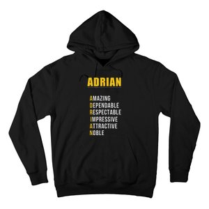 Adrian Name First Letter List Of Describing Words Hoodie