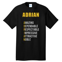 Adrian Name First Letter List Of Describing Words Tall T-Shirt