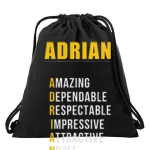 Adrian Name First Letter List Of Describing Words Drawstring Bag