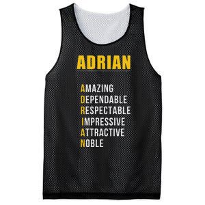 Adrian Name First Letter List Of Describing Words Mesh Reversible Basketball Jersey Tank