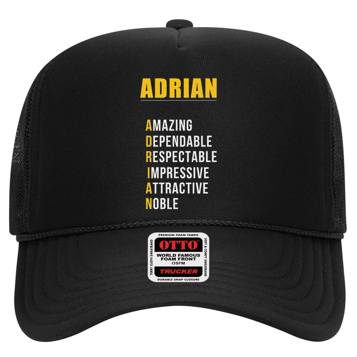 Adrian Name First Letter List Of Describing Words Trucker Hat