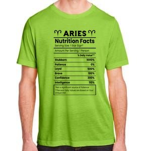 Aries Nutrition Facts Zodiac Sign Adult ChromaSoft Performance T-Shirt