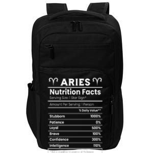 Aries Nutrition Facts Zodiac Sign Impact Tech Backpack