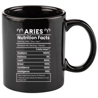 Aries Nutrition Facts Zodiac Sign 11oz C Handle Ceramic Mug
