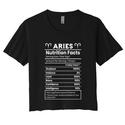 Aries Nutrition Facts Zodiac Sign Crop Top