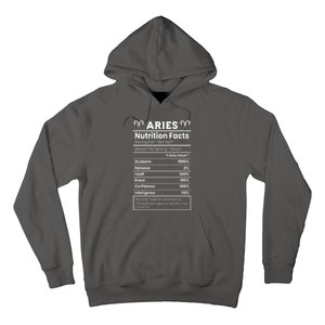 Aries Nutrition Facts Zodiac Sign Hoodie