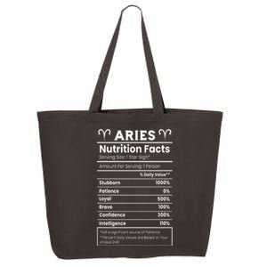 Aries Nutrition Facts Zodiac Sign 25L Jumbo Tote