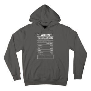 Aries Nutrition Facts Zodiac Sign Tall Hoodie