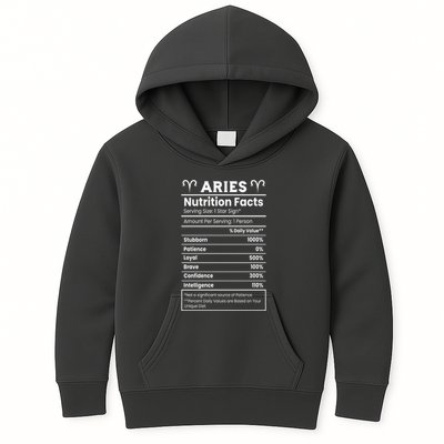 Aries Nutrition Facts Zodiac Sign Kids Hoodie