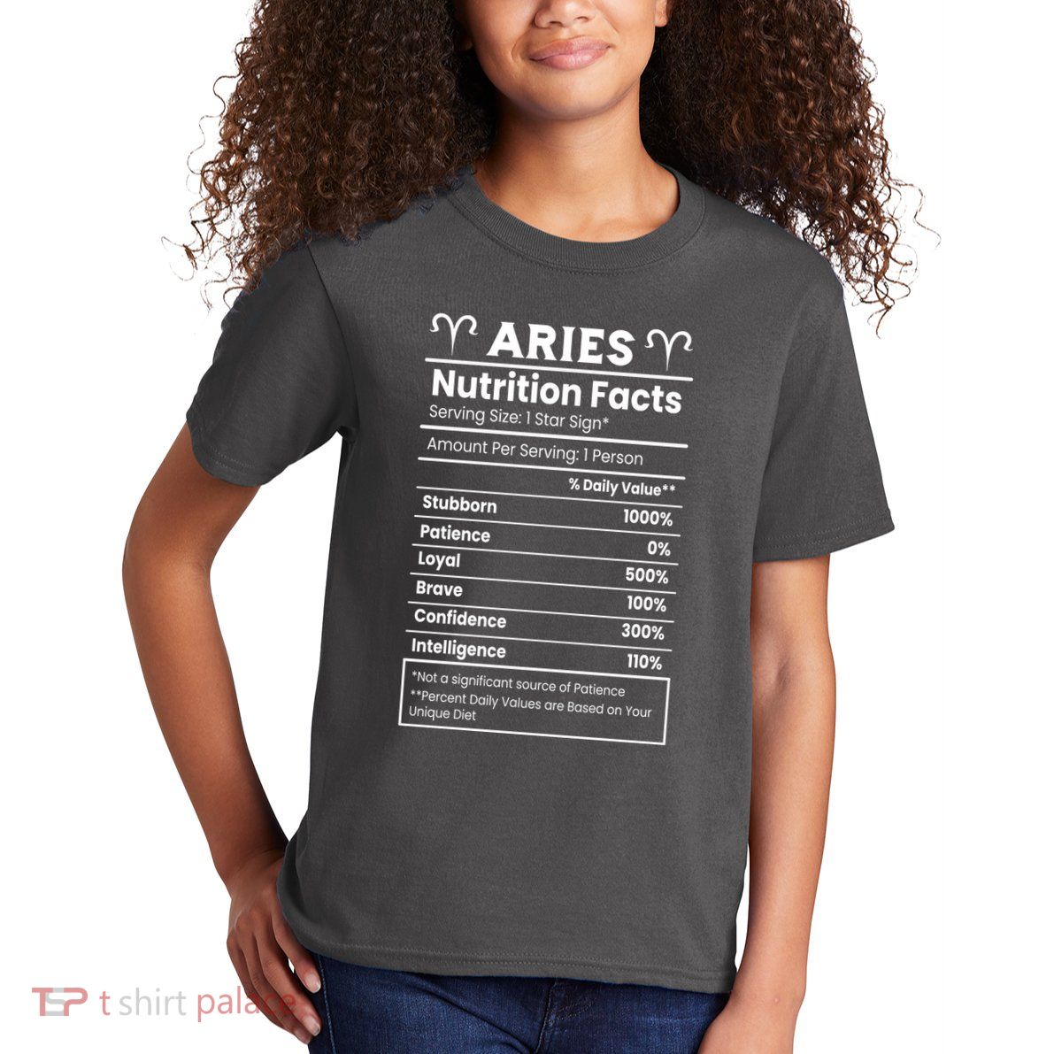 Aries Nutrition Facts Zodiac Sign Kids T-Shirt