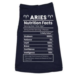 Aries Nutrition Facts Zodiac Sign Doggie Tank