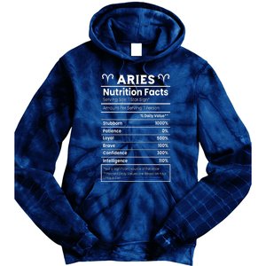 Aries Nutrition Facts Zodiac Sign Tie Dye Hoodie